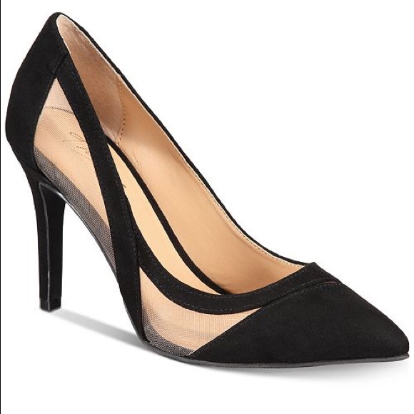 Thalia Sodi Shoes - Thalia Sodi's Nadelyn Black Mesh Pump Shoes 7.5